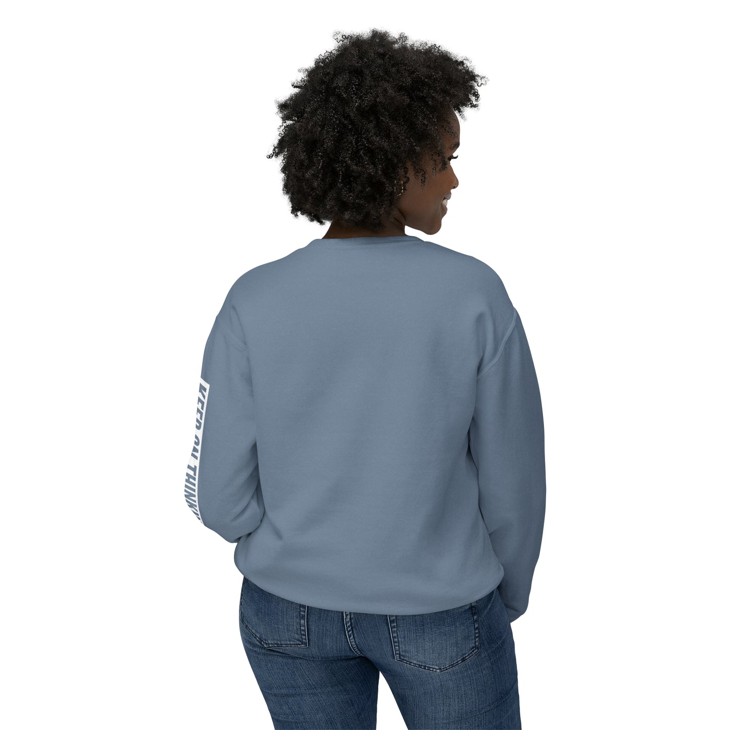 Keep On Thinking Unisex Lightweight Crewneck Sweatshirt